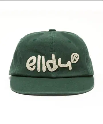 elldu 자수 로고 그린 캡