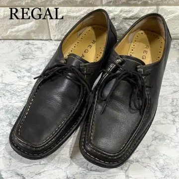 REGAL 레이스업 가죽 신발 로퍼 블랙 24cm