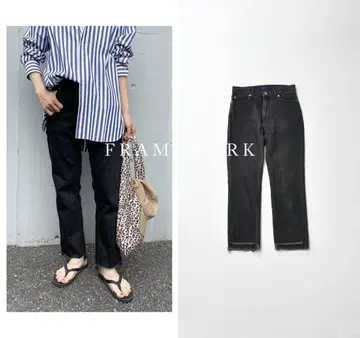 FRAMeWORK 프레임워크 밑단 슬릿 데님 크롭 팬츠 2