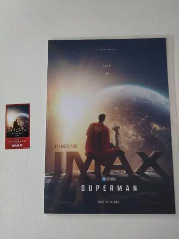 슈퍼맨 IMAX 한정판 혜택 A3 포스터/티켓풍 카드 세트
