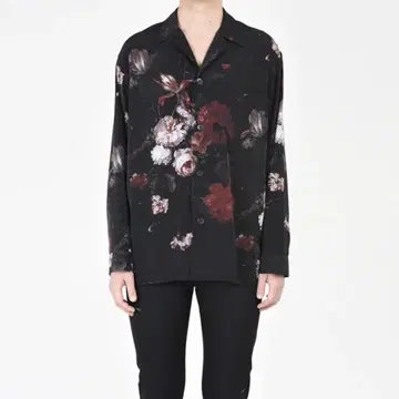 LAD MUSICIAN 18SS 꽃무늬 파자마 셔츠 오픈 카라 오픈 칼라