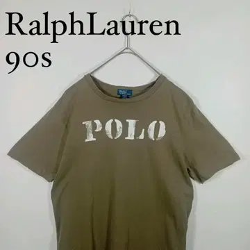 90s Ralph Lauren 폴로 티셔츠 브라운 여성용 XL