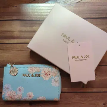 PAUL & JOE 꽃무늬 키케이스 스카이블루