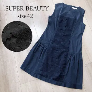 빅 사이즈 SUPER BEAUTY 레이스 플라워 원피스