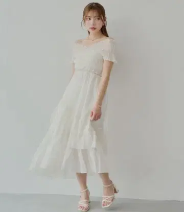 새상품 Chico 크로스 셔링 롱 원피스