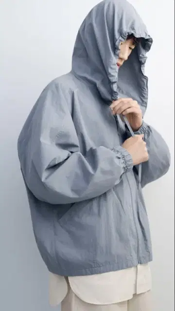 유니클로 후디드 블루종