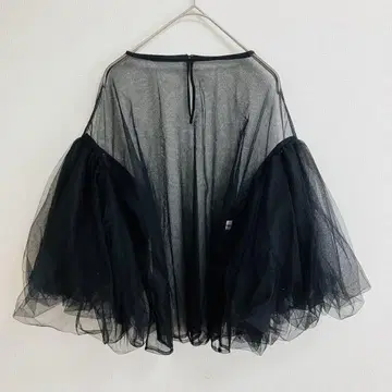 Chika Kisada 블랙 튤 탑 엘레강트 시어