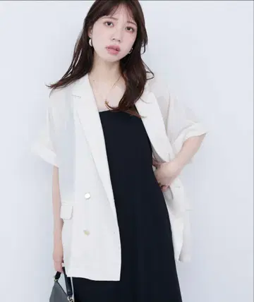 natural couture 소매 롤업 면 린넨 시어 자켓 미사용 새상품