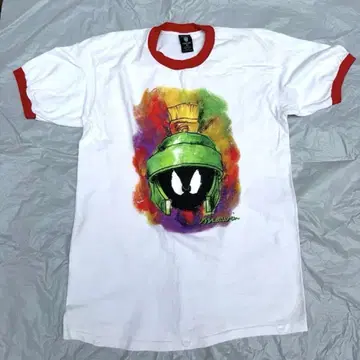 90s Marvin the Martian 빈티지 링거 티셔츠 XL