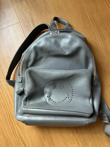 안야 힌드마치 그레이 가죽 백팩 새상품급 보증서 포함