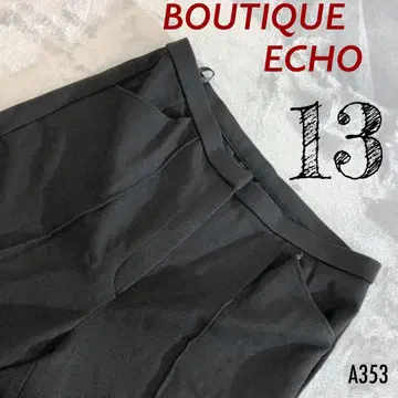 BOUTIQUE ECHO 블랙 팬츠 스트레치 원단 허리 밴딩 빅 사이즈