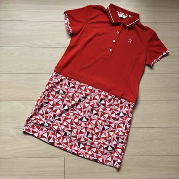 Munsingwear 먼싱웨어 원피스 L 레드 파라솔