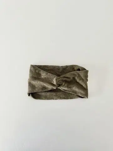 nestRobe 린넨 셔링 헤어밴드 카키