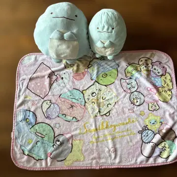 스밋코구라시 봉제 인형과 담요