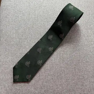 Orobianco 자전거 패턴 다크 그린 넥타이