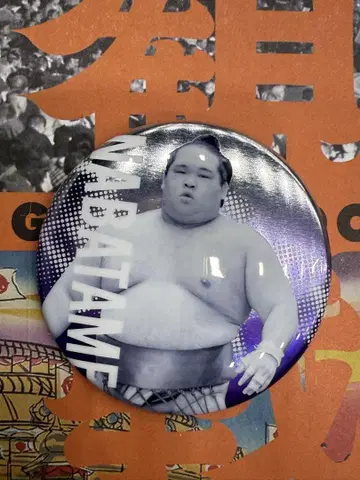 스모 선수 전원이 모인 캔뱃지 이쿠타메
