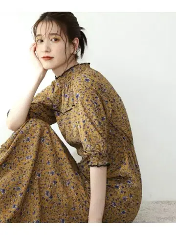 내추럴 뷰티 플로럴 프린트 원피스 꽃무늬 아나이 코코딜