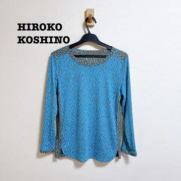 HIROKO KOSHINO 올 패턴 시어 티셔츠