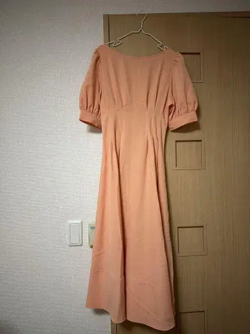 새상품급 앙데팡당 롱 원피스 파스텔 오렌지 38 사이즈 M