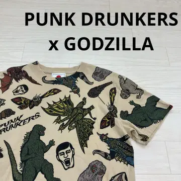 PUNK DRUNKERS x GODZILLA 고질라 올 패턴 TEE