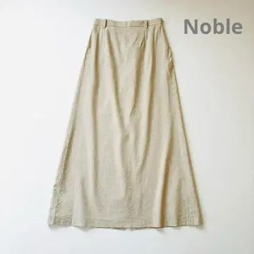 Noble Noble 코튼 린넨 A 라인 맥시 스커트