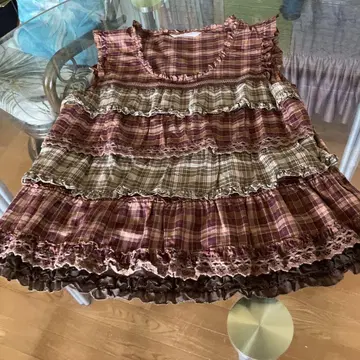 핑크하우스 프릴 블라우스