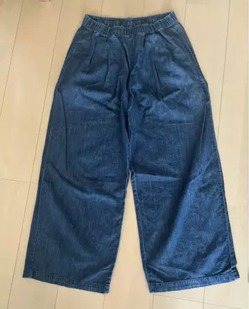 무인양품 린넨 이지 와이드 팬츠