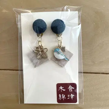 아이즈 목화 귀찌, 작은 새, 일본풍 패턴