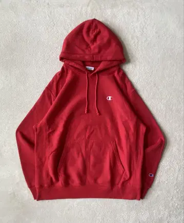 Champion Reverse Weave 파랑 택 빨간색 L 구제 의류