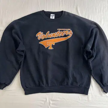 구제 의류 TENNESSEE Volunteers 맨투맨 블랙 L 사이즈