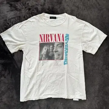 NIRVANA 프린트 티셔츠 화이트