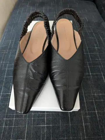 블랙 스틸레토 샌들 24.5cm