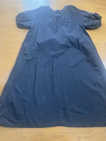 블랙 반팔 셔츠 원피스 A 라인
