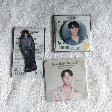 세븐틴 민규 RIGHTHERE 캔뱃지 스티커 코스터