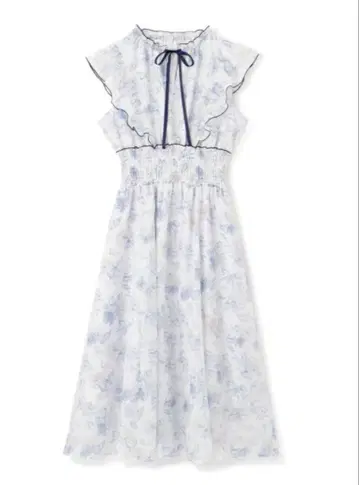 JILL BY JILLSTUART 쉘 주이 프린트 원피스 블루