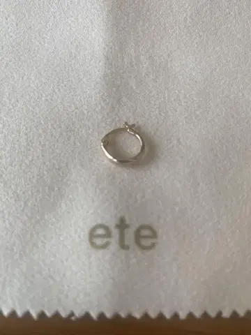 ete 후프 귀걸이 (한쪽 귀) K10 핑크 골드