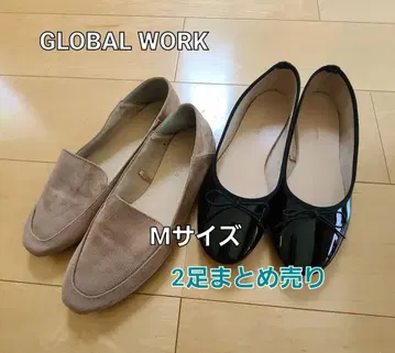 GLOBAL WORK 레인 펌프스&스웨이드 펌프스 M 사이즈 2켤레 세트