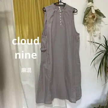 cloud nine 슬리브리스 셔츠 원피스