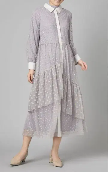 JILLSTUART 로 리드 도트 튤 원피스