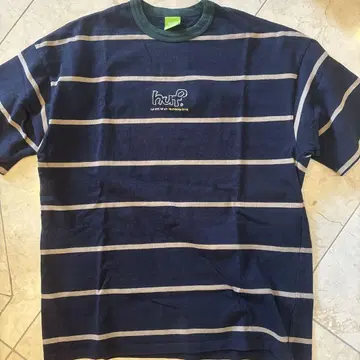 HUF 네이비 스트라이프 티셔츠 XL
