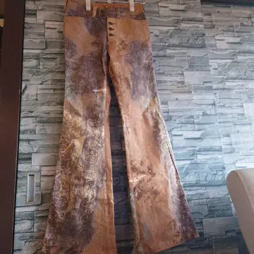 TORNADO Mart 아트 프린트 플레어 팬츠 브라운 계열