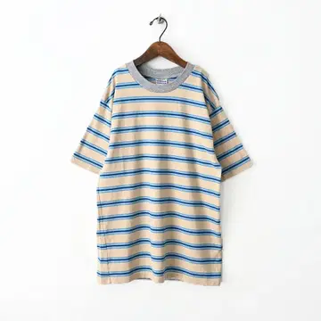와라 와라 스포츠 반팔 스트라이프 티셔츠 XL
