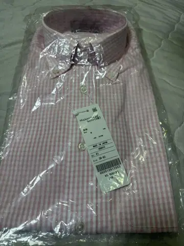 가마쿠라 셔츠 Maker's Shirt 핑크 체크 드레스 셔츠 39-83