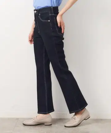 OPAQUE.CLIP 스트레치 세미 플레어 데님/오가닉 코튼 혼방