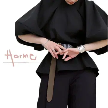 horme 호르메 블라우스 블랙 검정