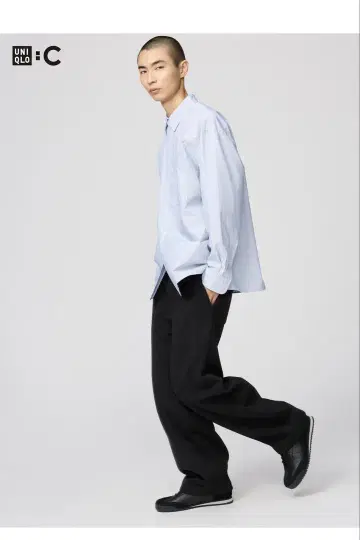 유니클로 C 유니클로 C 와이드 맨투맨 와이드 팬츠 블랙 M 블랙