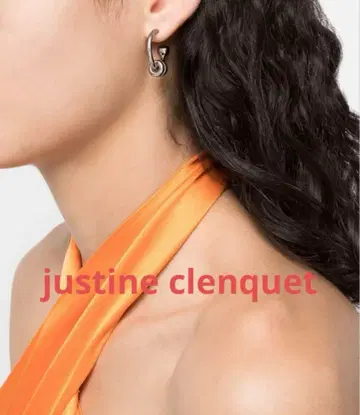 Justine Clenquet Alan 아란 귀걸이 실버 후프 귀걸이
