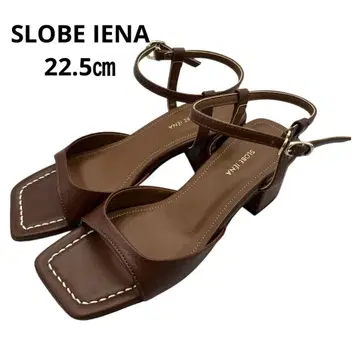 SLOBE IENA 브라운 스퀘어토 샌들
