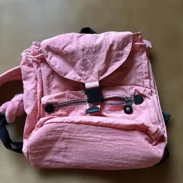 Kipling 캔버스 백팩 냅색 살몬 핑크