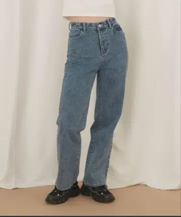 지우논 스트레이트 데님 팬츠